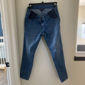 EUC A Pea in the Pod Below the Belly Maternity Ankle Jeans Size 27